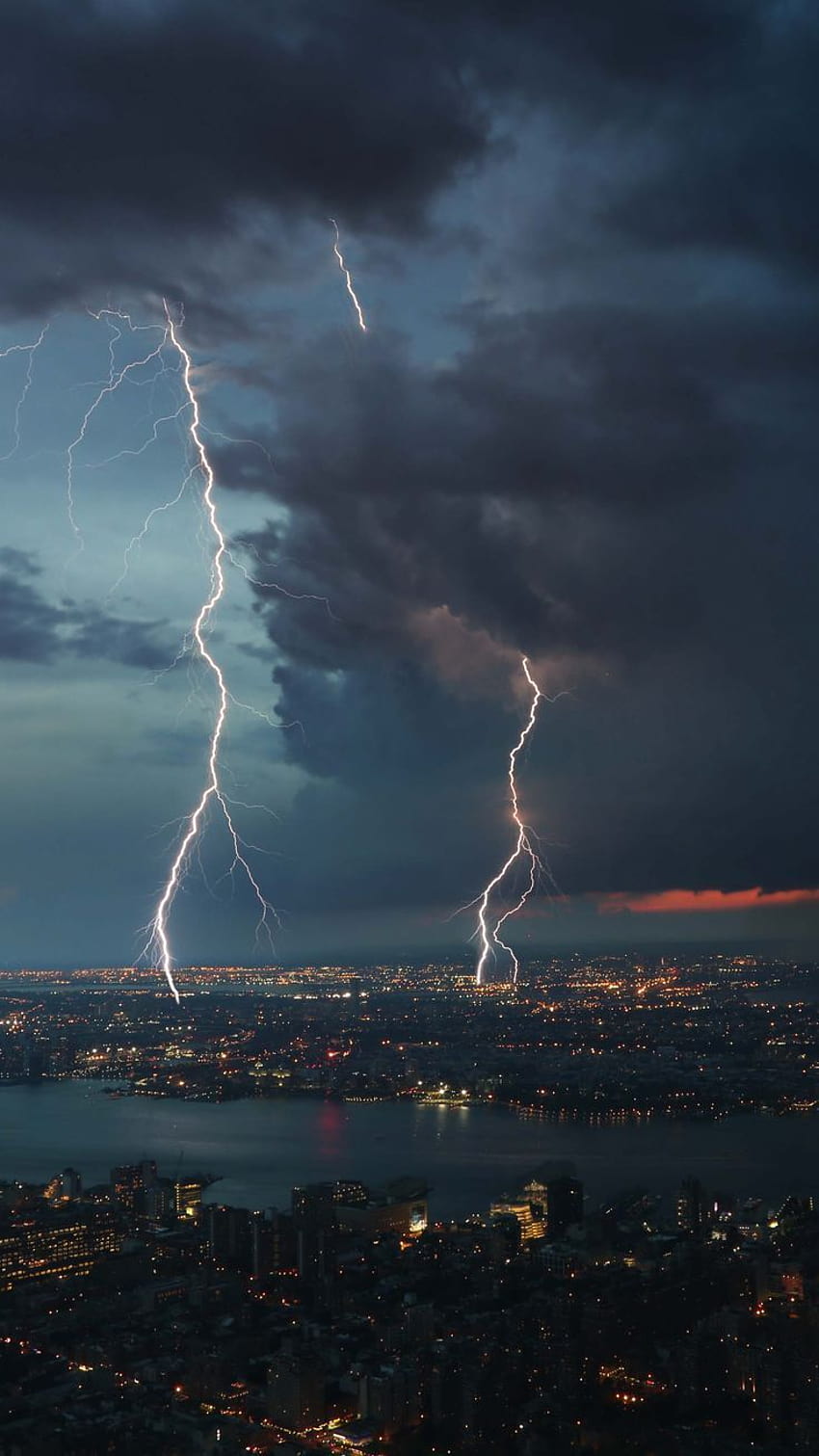 Wallpaper clouds, lightning, bad weather images for desktop, section  природа - download