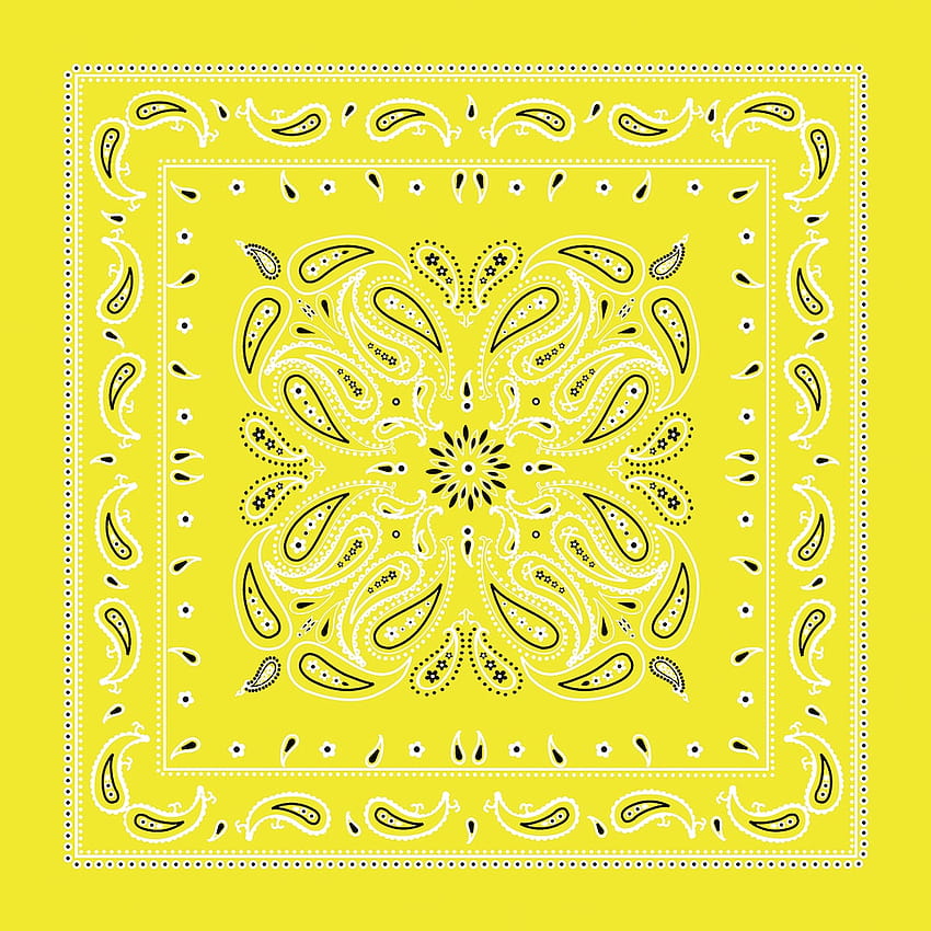 Paisley Bandana by Imagin8™, yellow bandana HD phone wallpaper