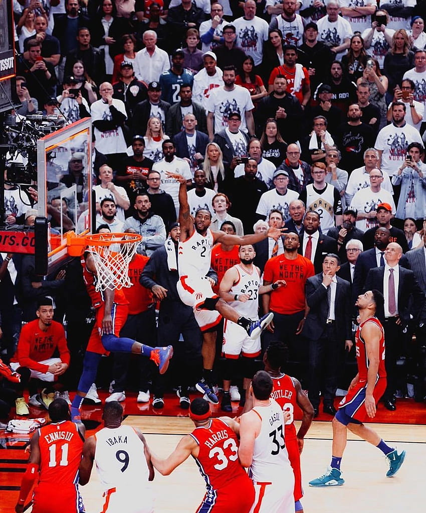 Kawhi hat heute Abend einen der größten Würfe in der Geschichte der NBA-Playoffs erzielt, Buzzerbeater HD-Handy-Hintergrundbild