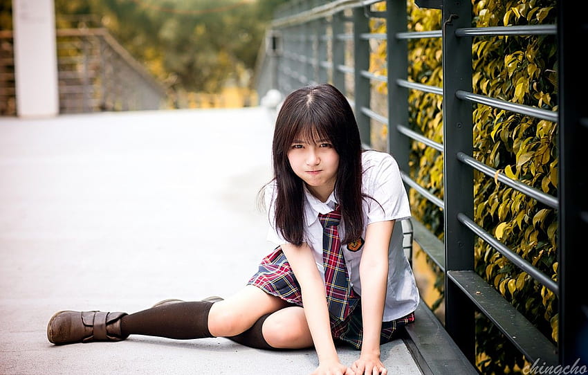 girl, Japanese, school uniform, japanese girl HD wallpaper