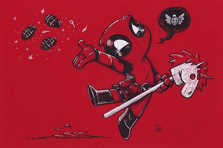 Deadpool Unicorn HD wallpaper