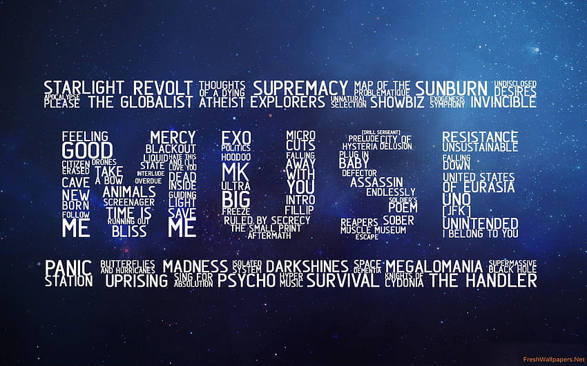 Muse Band Typography HD wallpaper