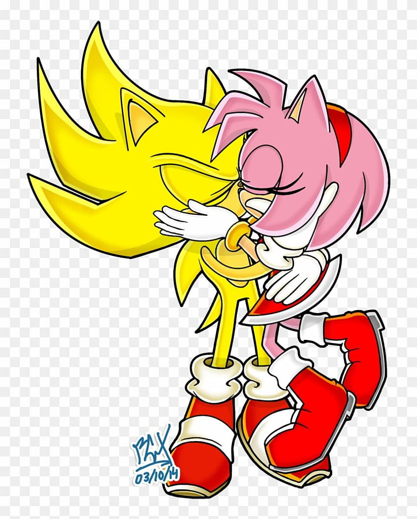 Super Sonamy, Sonic und Amy Kiss HD-Handy-Hintergrundbild