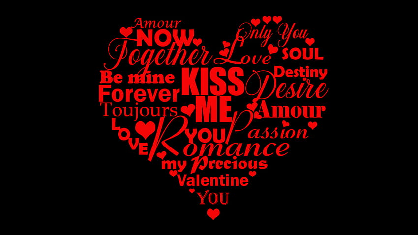 529374 1920x1080 Holiday, Love, Artistic, Word, Valentines Day, Heart ...