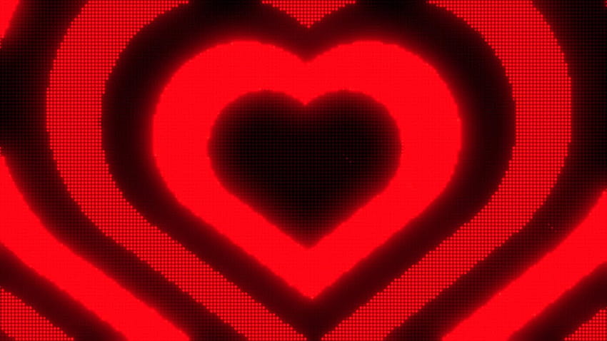 Arrière-plans de coeur de lumières blanches et rouges floues Y, y ordinateur coeur rouge Fond d'écran HD
