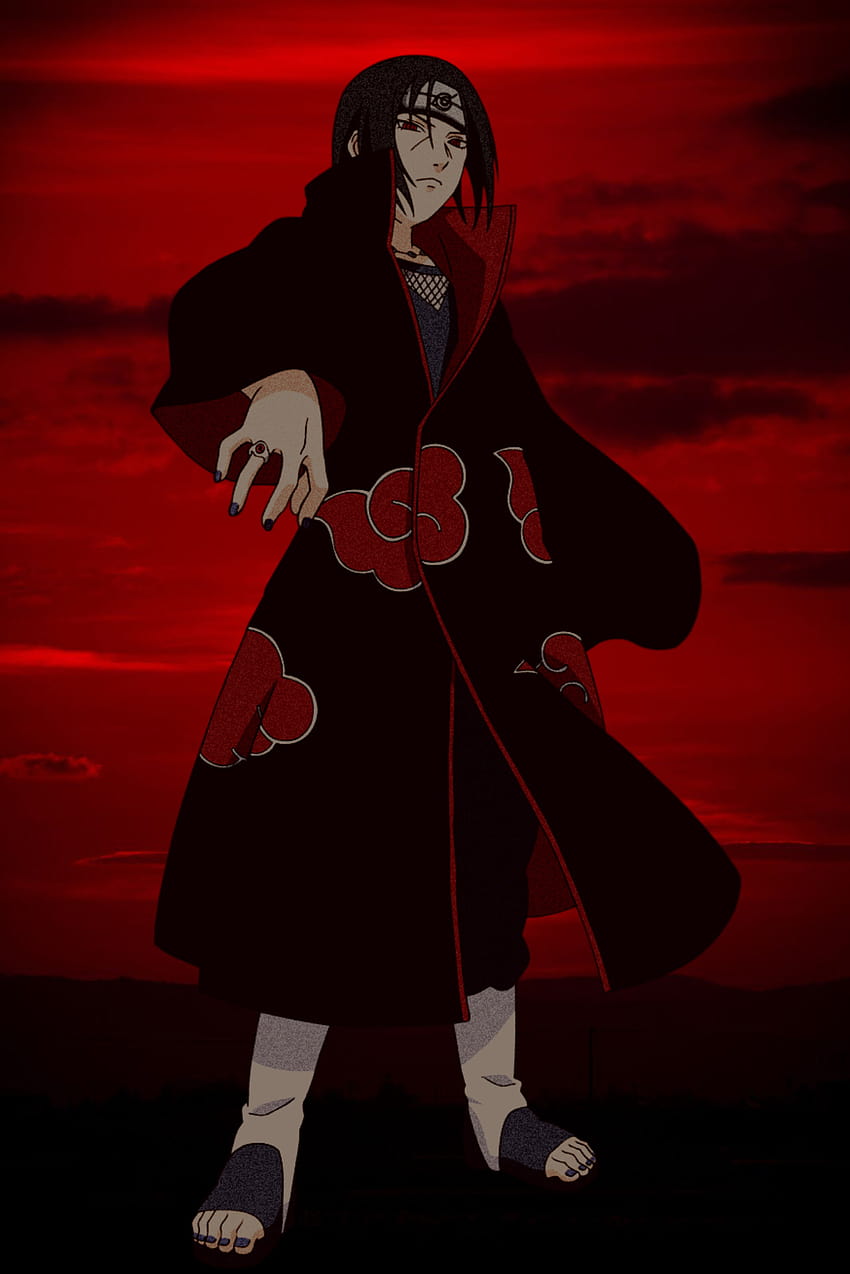 Made a itachi quickly so it's pretty bad but here it is I'll make a better one : Naruto, itachi red HD phone wallpaper