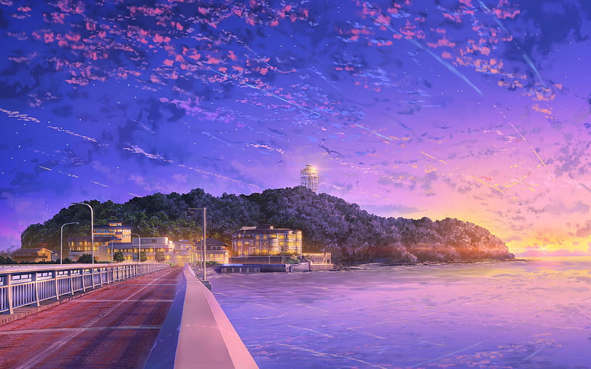 2880x1800 Japan Anime Sky Macbook Pro Retina, langit anime penuh Wallpaper HD