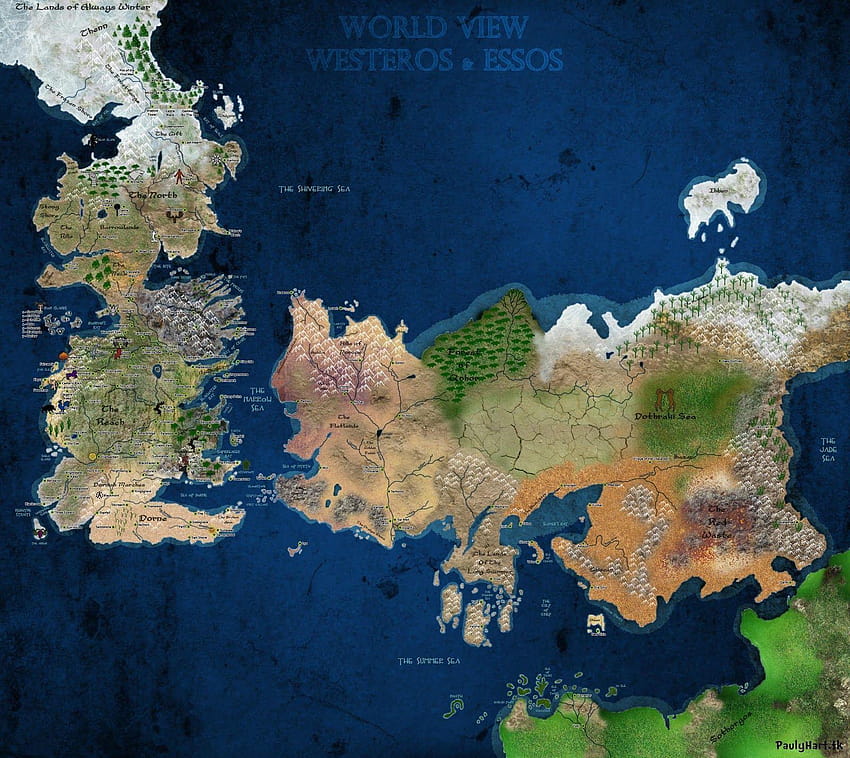 2018 왕좌의 게임 세계 지도, 왕좌의 게임 지도 HD 월페이퍼