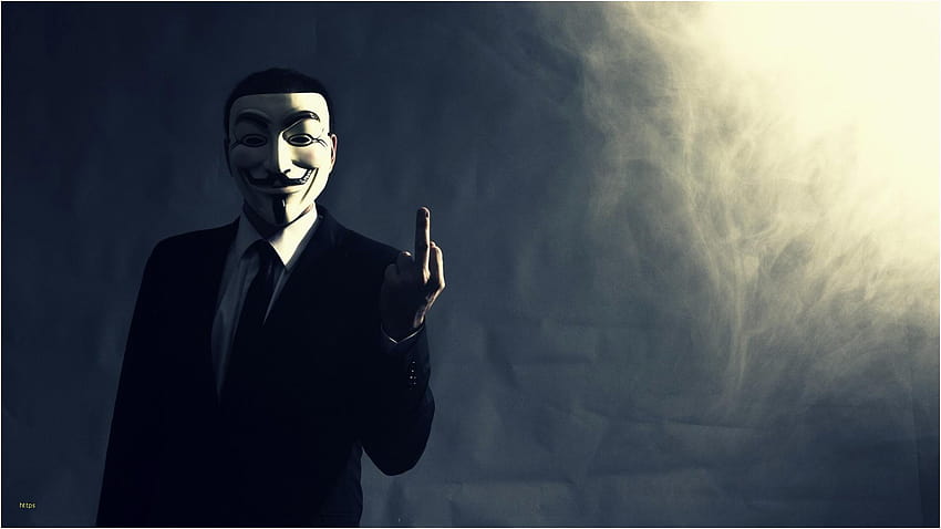 Anonymous New Anonymous, middle finger HD wallpaper