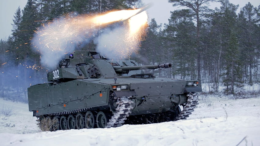 CV90 da BAE Systems aumenta letalidade ao testar SPIKE LR Anti, tanque de mísseis papel de parede HD