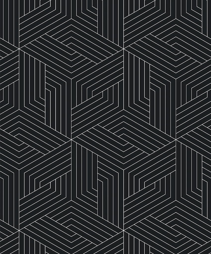 Geometric Illusions • Simple & Modern • Milton & King, geometric black and white HD phone wallpaper