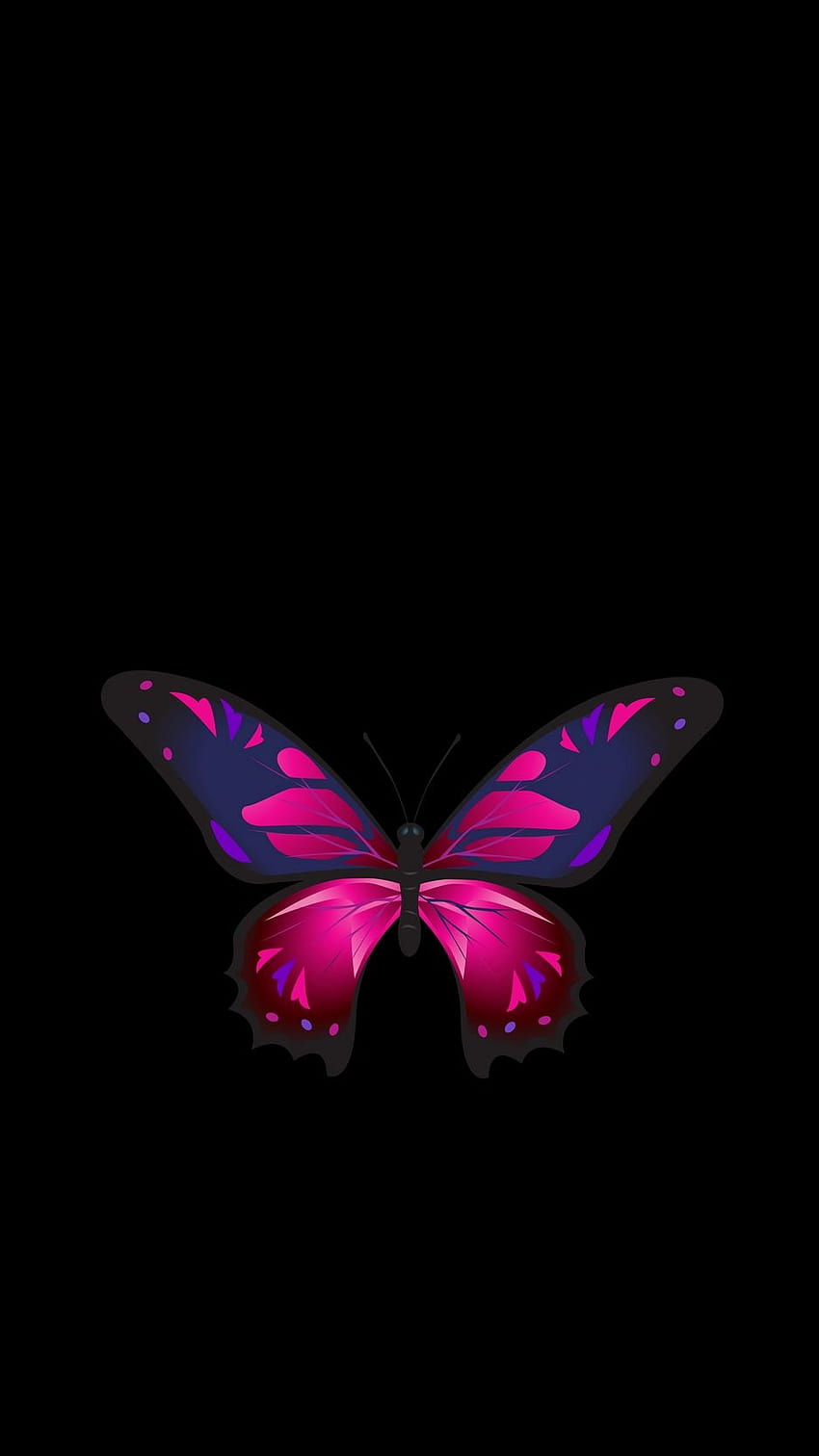 Schmetterling, Muster, Flügel, dunkle Hintergründe – Cooles, dunkles Schmetterlings-Anime-Mädchen HD-Handy-Hintergrundbild