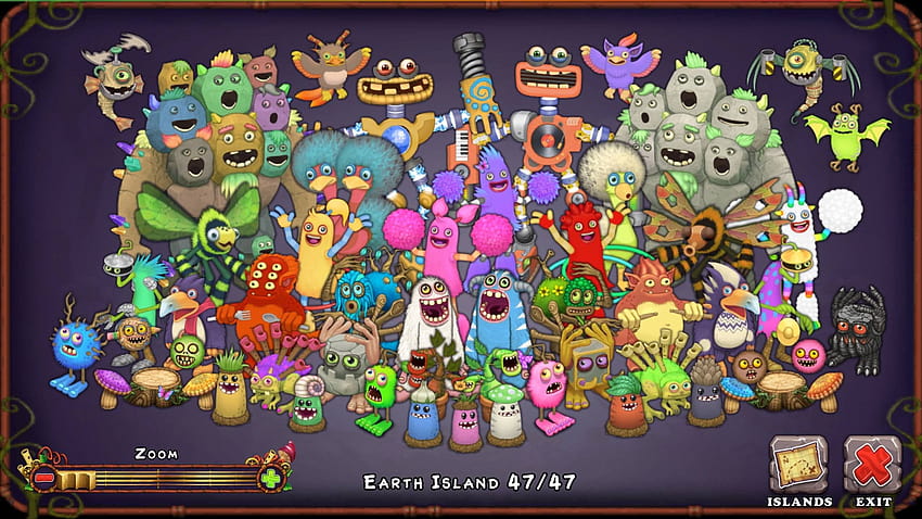 After a year of playing, I finally have my first fully populated, my singing monsters HD wallpaper