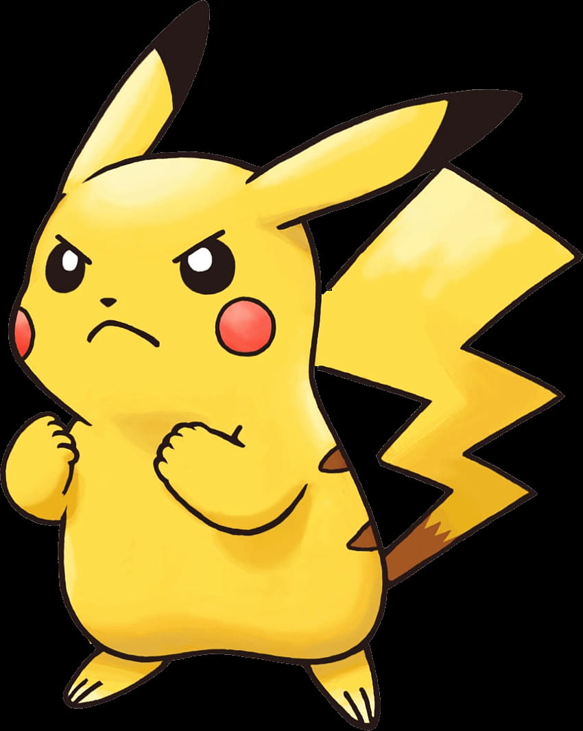 Angry Pikachu Pokemon прозрачен PNG HD тапет за телефон