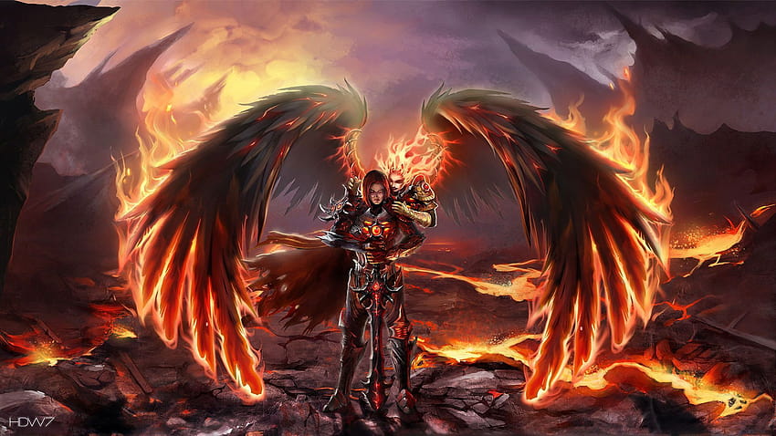 Inferno Warrior, alucard infuocato inferno Sfondo HD
