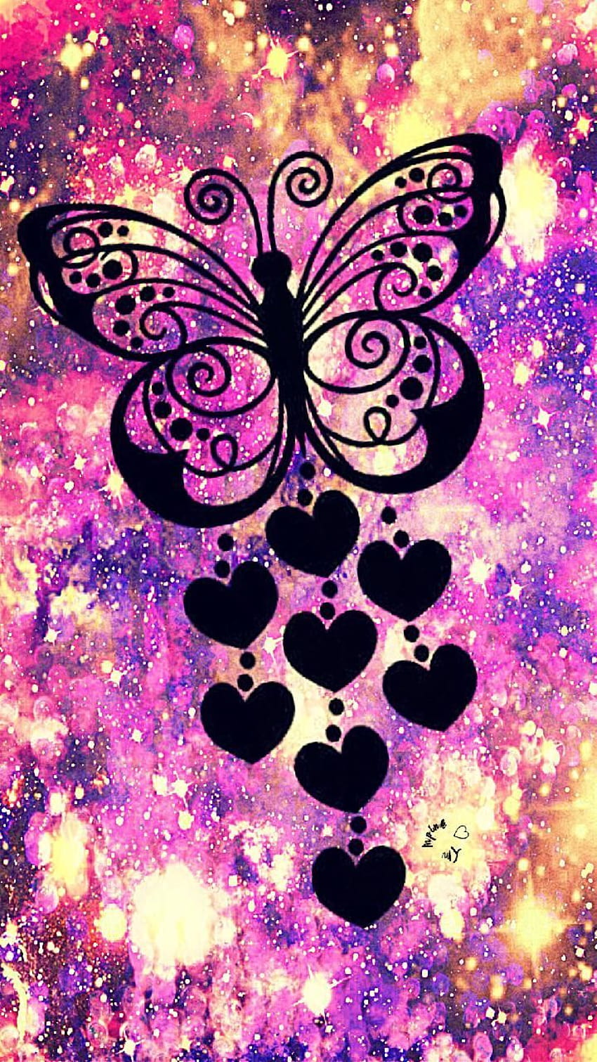 Pink Glitter Butterfly : for commercial use no attribution required high quality ., glitter beauty HD phone wallpaper