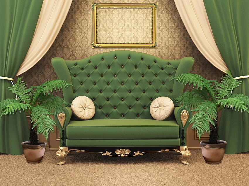 4724x3543 chair, green, room backgrounds HD wallpaper