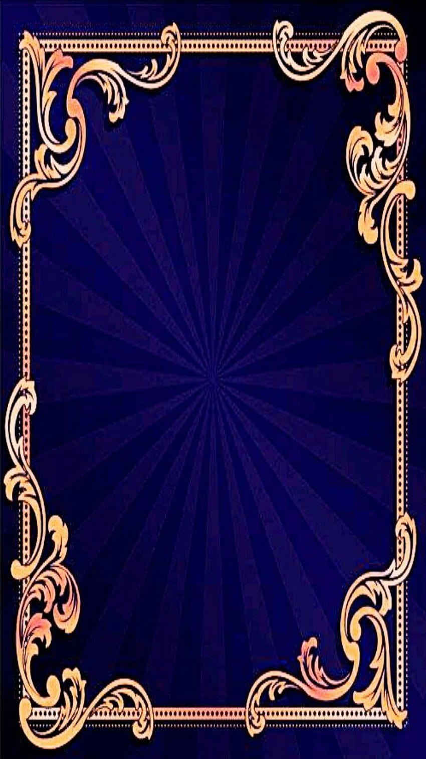 Frame and Gold Royal Blue, gold frame HD phone wallpaper | Pxfuel