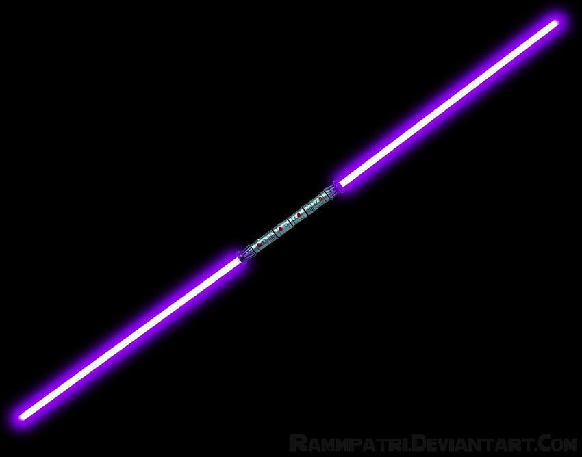 4 Purple Lightsaber, double bladed lightsaber HD wallpaper