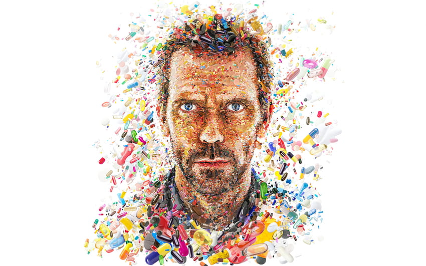 Hugh Laurie In House Tv Show Abstract Artwork , Tv Shows HD wallpaper