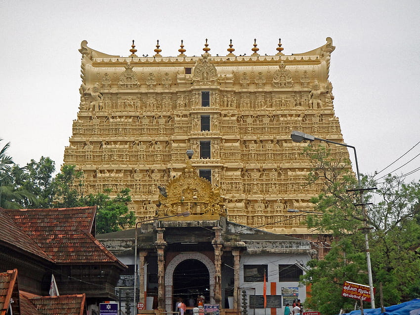ไฟล์:Sree Padmanabhaswamy Temple Thiruvananthapuram, kerala.jpg, Kerala Temples วอลล์เปเปอร์ HD