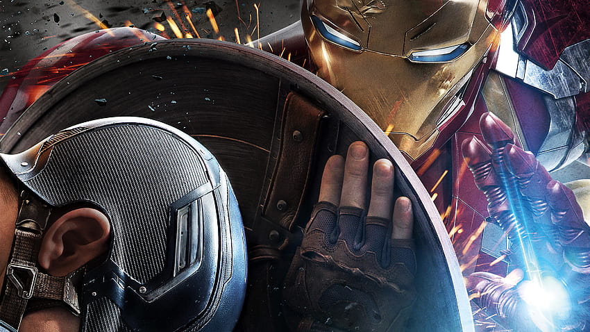 Homem de Ferro vs Capitão América Retina Ultra, homem de ferro lutando papel de parede HD