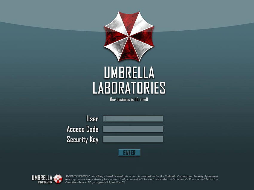 Umbrella Corporation, Evil, juegos, inicio de sesión de la corporación paraguas fondo de pantalla