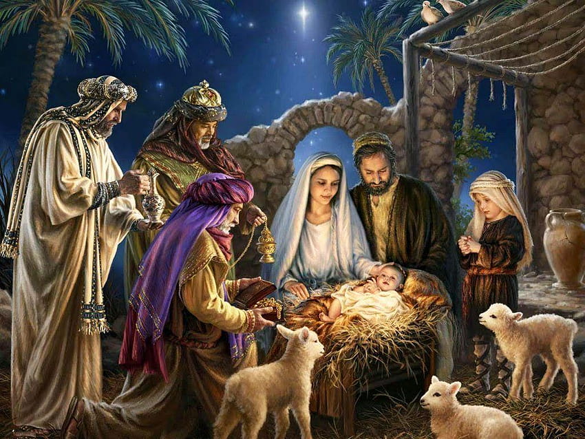 El Día de Navidad o Natividad del Señor, noël belen Fond d'écran HD