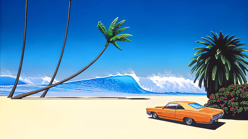 Impender Beach par Hiroshi Nagai [2560×1440] – Dist Fond d'écran HD