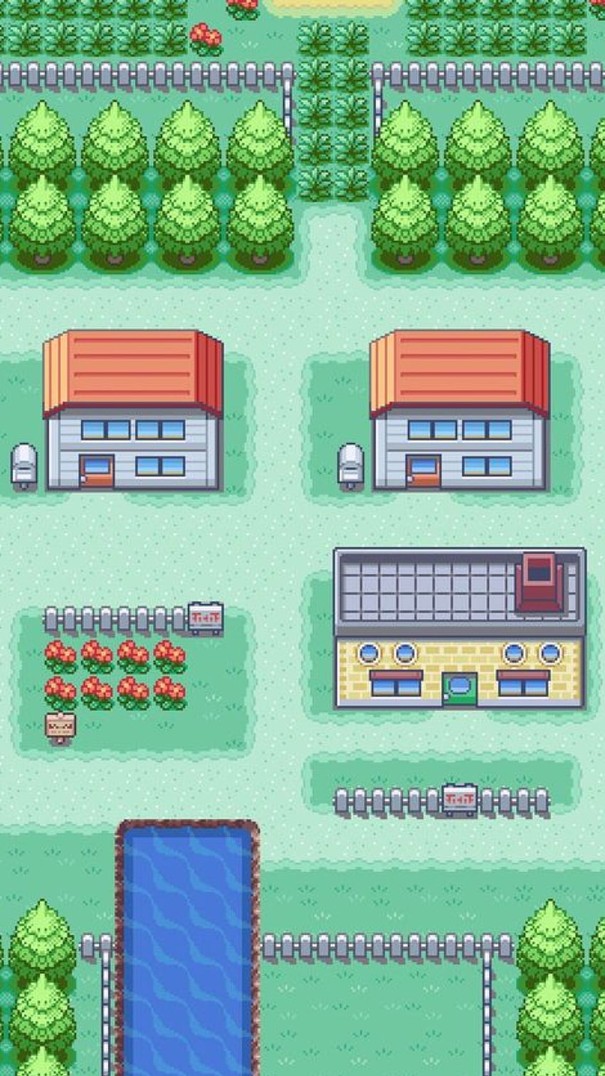 Pokémon Rojo Fuego Pallet Town Mapa, mapa de pokemon fondo de pantalla del teléfono