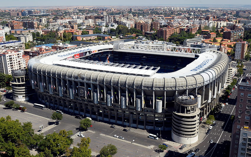 Stadio Santiago Bernabeu, Madrid, Spagna, stadio di calcio, arena sportiva, Real Madrid con risoluzione 3840x2400. Alta qualità, stadio Sfondo HD