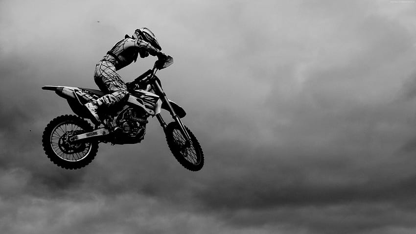 motocross, fmx, rider, style, maneuver, Flying Rider HD wallpaper
