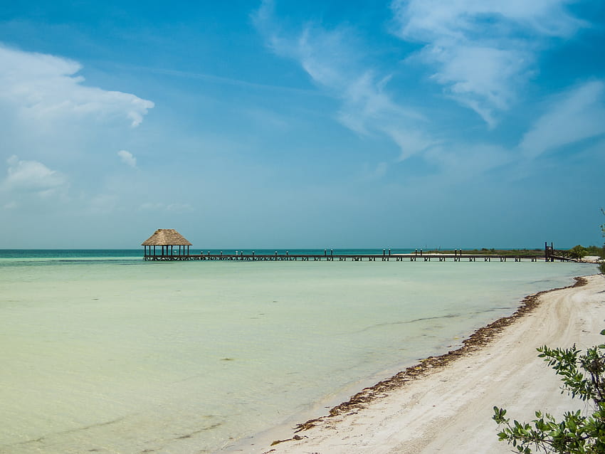 Fichier:Beach Holbox island Mexico Strand Fond d'écran HD