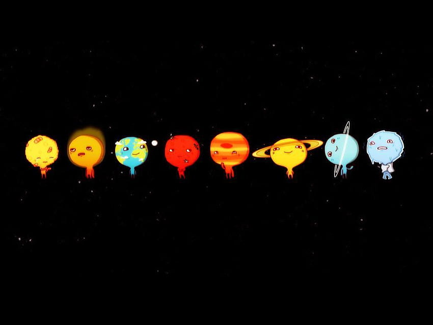 Neptune Cartoon Style Eight Planets Geek Com 1024x768 HD wallpaper