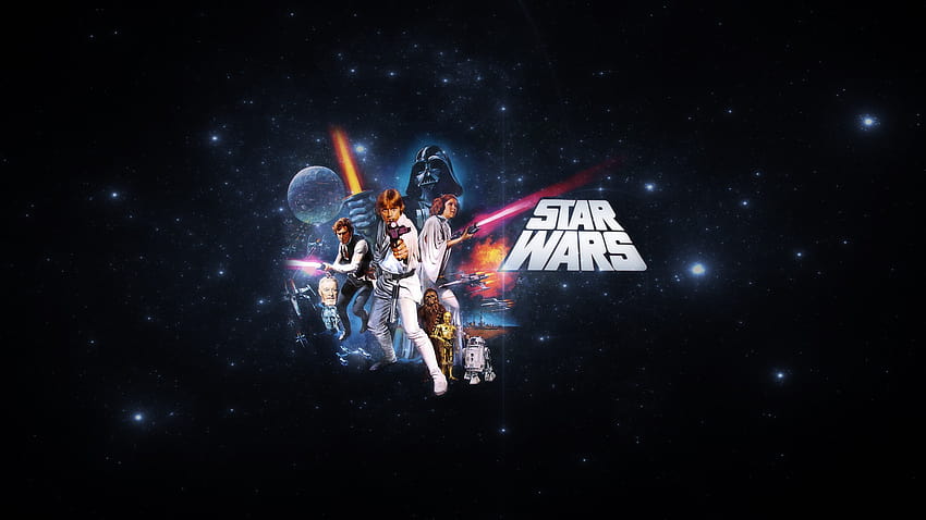 Star Wars, Luke Skywalker, Han Solo, Princess Leia, Darth Vader, Obi Wan Kenobi, R2 D2, Chewbacca, Artwork, Movies / and Mobile Backgrounds, princess leia and luke skywalker HD wallpaper