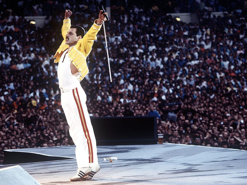 Bohemian Rhapsody: Nouveau de Rami Malek dans le rôle de Freddie Mercury, Queen Live Aid Fond d'écran HD