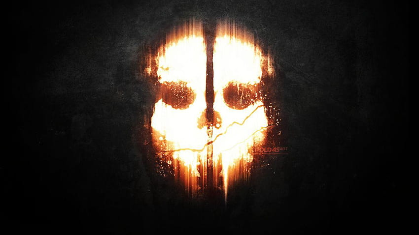 Call of Duty Ghosts тъмна маска череп, призрачен череп HD тапет