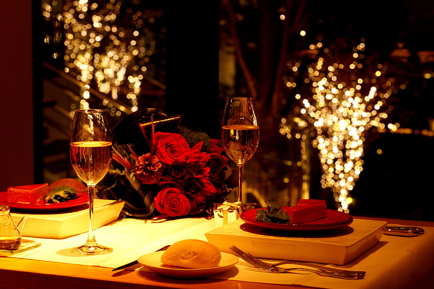Романтична вечеря HD тапет