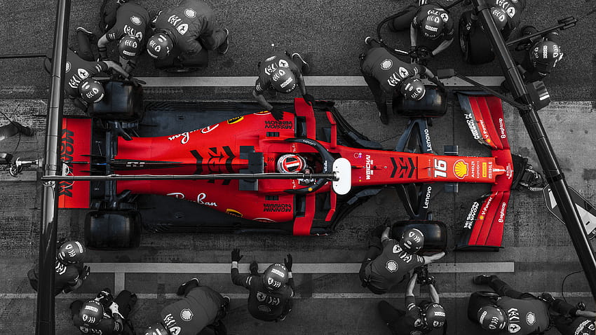 Charles Leclerc's SF90 in the Pits [ ] : F1Porn HD wallpaper