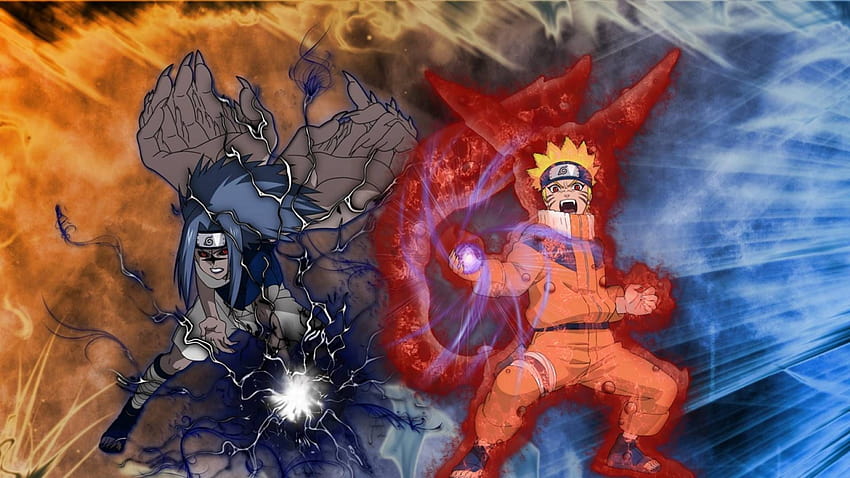 Naruto e Sasuke clássico wallpaper