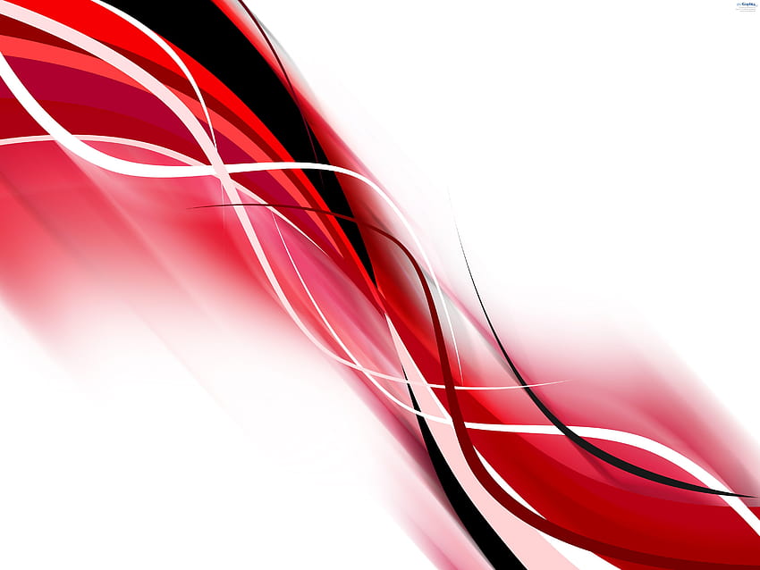 Abstract Art Black And White Red ~ hotfriv, red and white HD wallpaper