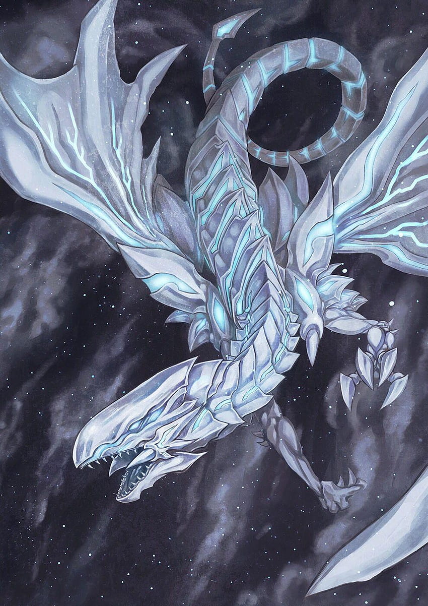 yugioh dragon blanc aux yeux bleus Fond d'écran de téléphone HD