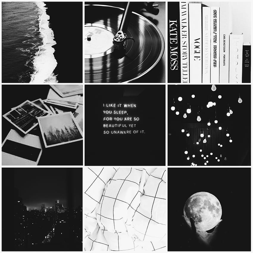 2K Free download | Aesthetic Mood Board// Black & White, space ...
