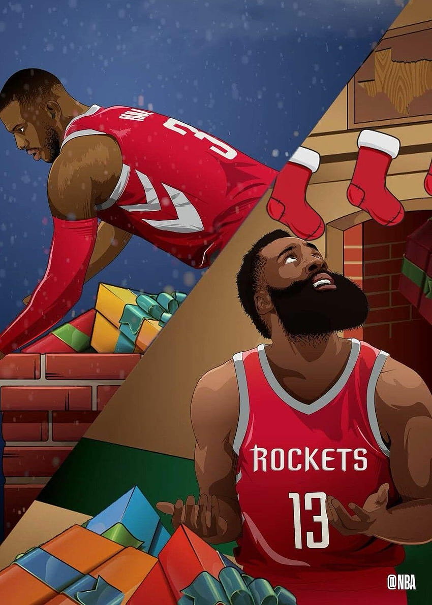 Chris Paul and James Harden Houston Rockets Christmas edit, cartoon cp3 HD  phone wallpaper | Pxfuel