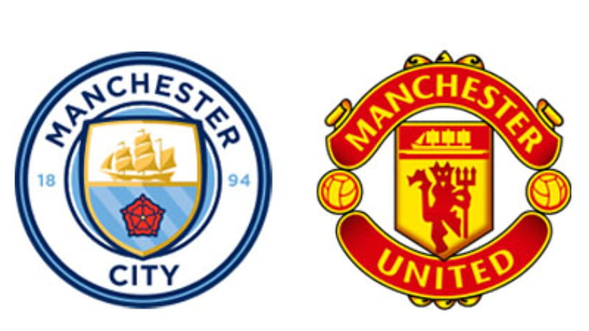 Soccer TV: Manchester City vs Manchester United ทาง NBCSN ในโลโก้ Manchester United วอลล์เปเปอร์ HD