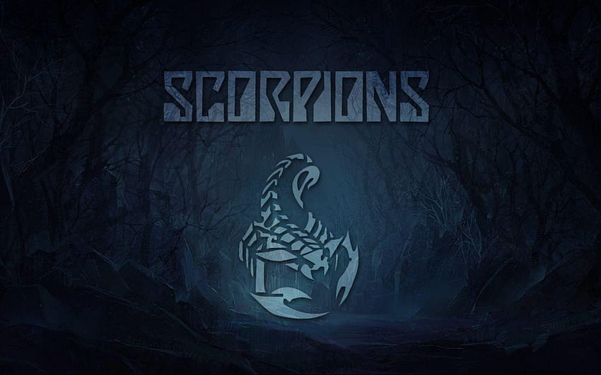 Musica Scorpions logo 2118, scorpione blu Sfondo HD
