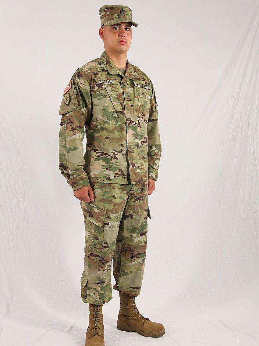 A história dos uniformes do Exército dos EUA desde 1776, em uniforme de camuflagem militar Papel de parede de celular HD