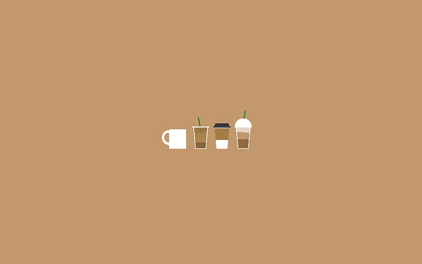 Coffee Illustration in 2019, aesthetic tan laptop HD wallpaper