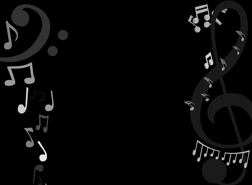 Best Black And White Music Notes HD wallpaper