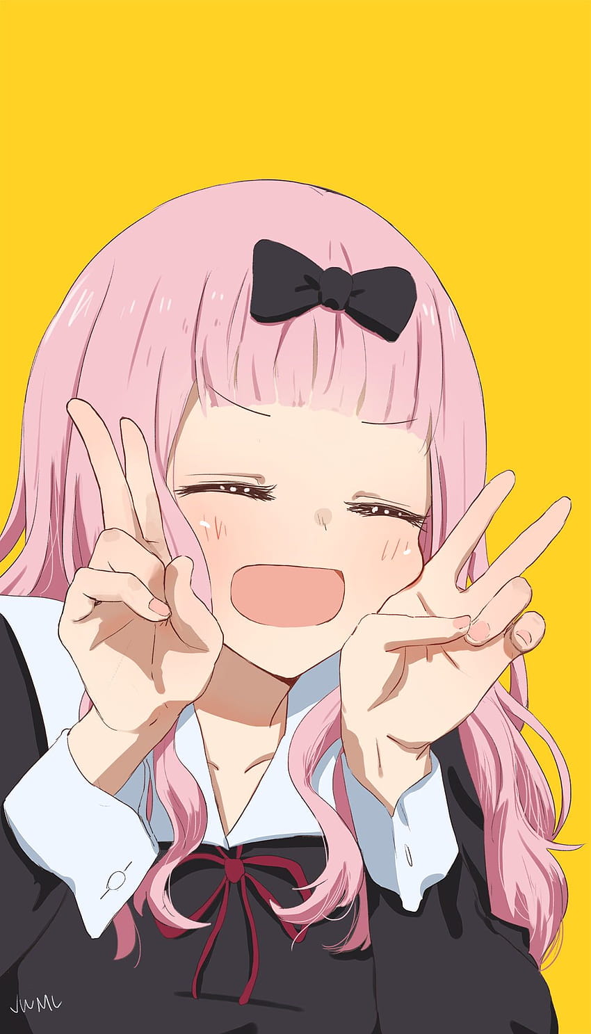 Kaguya, aesthetic anime girls pink hair HD phone wallpaper